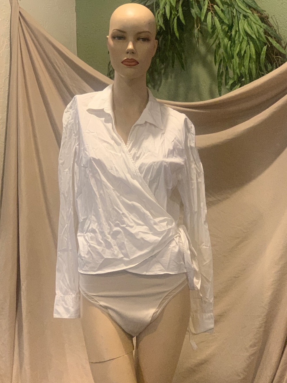 The Limited wrap white shirt